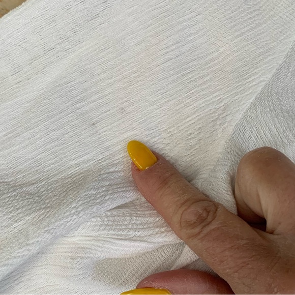 Forever 21 cute cropped long sleeve top belled sleeves tie front SZ LG - Picture 12 of 12